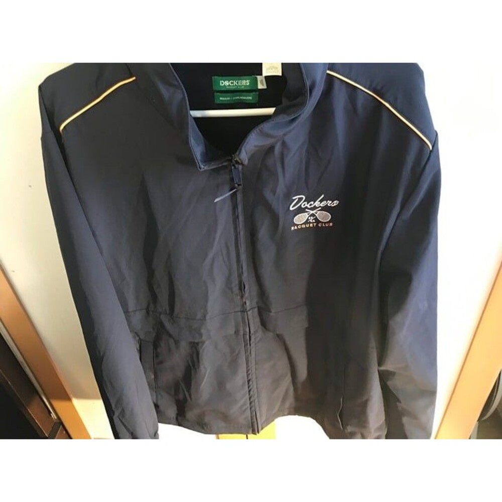 Limited Edition Dockers Racquet Club Anorak Jacket Navy Size M Removable Hood